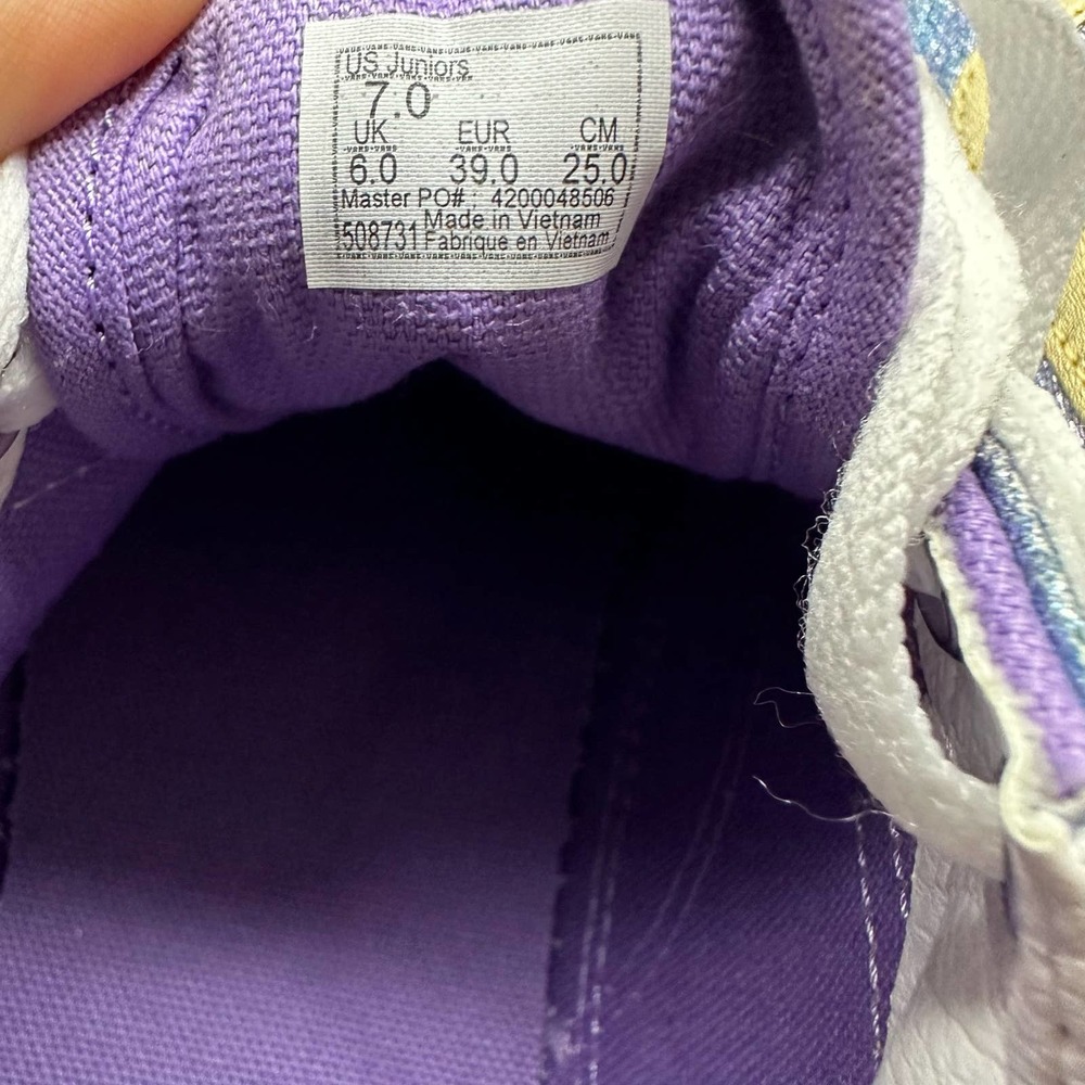 NWOT Vans Ombre Glitter Old Skool Blue/Purple Youth Junior Shoes Sz:7 - Picture 9 of 9